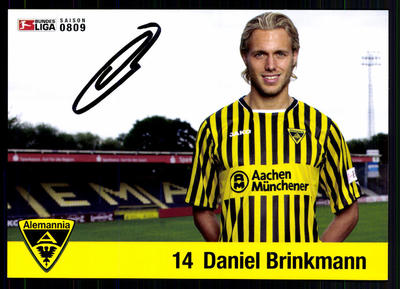 Daniel Brinkmann Autogrammkarte Alemania Aachen 2008-09 Original  + A 89778