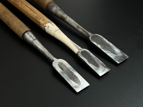 Vintage Japanese Chisel 3set Nomi /Hand Plane Saw Iron Hammer Hand Tool/d56 - Picture 22 of 24