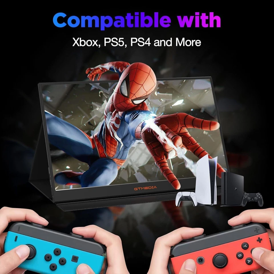 GTMEDIA S15 USB-C Portable Monitor 15.6” Screen 1080P FHD IPS Screen for laptop - Image 2 of 4