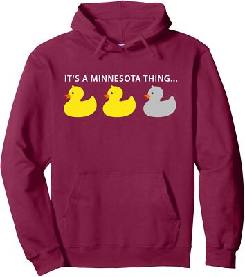 Funny Minnesota Duck Duck Grey Duck Cute Design Unisex Hooded Sweatshirt