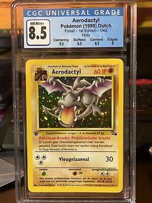 1999 POKEMON FOSSIL AERODACTYL-HOLO #1 1ST EDITION PSA 9 MINT