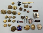 Military Button Pin Lot + Curtiss Wright + 485th Combat + STERLING ww2 WAC + etc