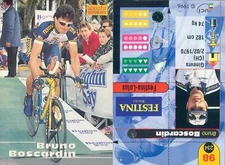 BRUNO BOSCARDIN , FESTINA-LOTUS-N.98-R@R@ CARD CYCLING MERLIN 96-NEW, NEWSSTAND