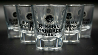 Russian Standard Vodka Schnapsgläser 6er Set Shots Kurze 2cl Kneipe Gastro NEU