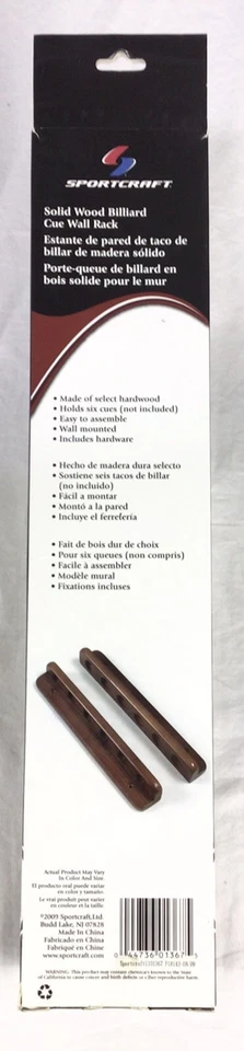 Taco de billar estante de pared sportcraft Foto 2 de 2
