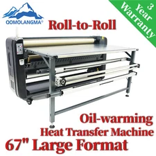 Roll-to-Roll 67" Large Format Heat Transfer Machine Oil-warming Easy to Operate