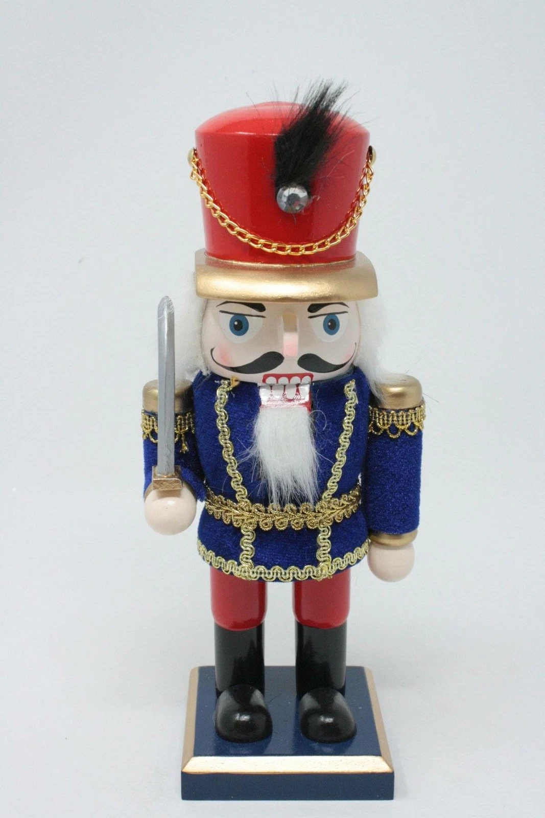 Kurt Adler Nutcracker Small Red White And Blue With Embellishments Gemstone