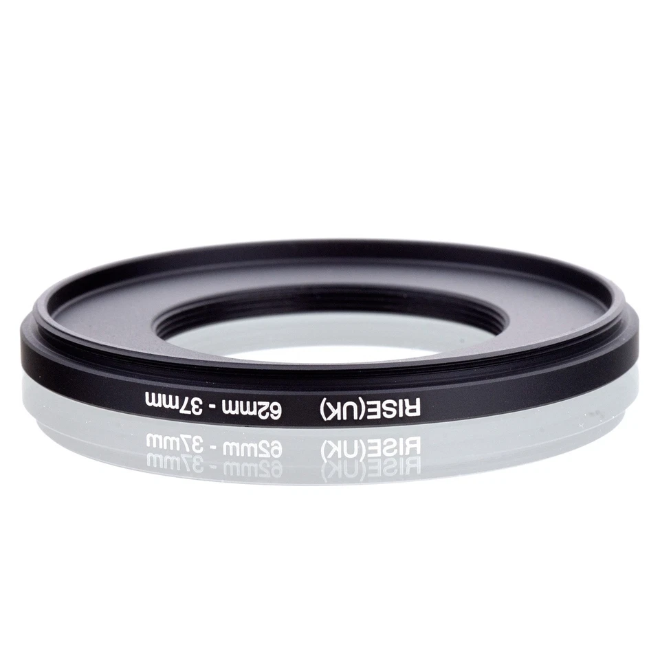 RISE(UK) 62mm-37mm 62-37 mm 62 to 37 Step down Ring Filter Adapter black - Image 2 of 3