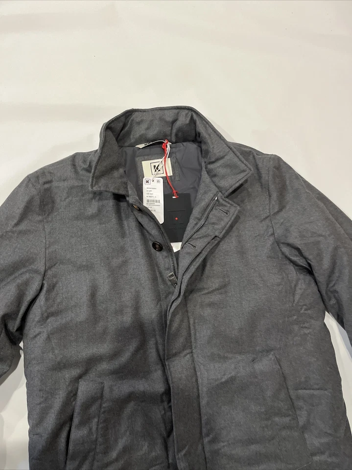 Kired by Kiton men's Grey Wool/ Cashmere Car Coat Parka- 48 us/58 eu -msrp $1895 - Image 4 of 4