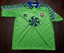 Jerzees Mens Size L Green Blue Trim Silver Sleeves Soccer Z 1902 Jersey