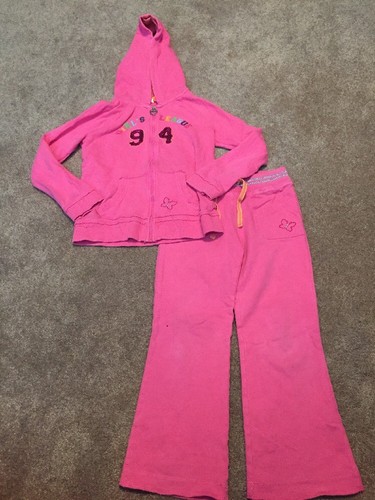 Girls Sonoma Pink Sweatsuit Track Set 