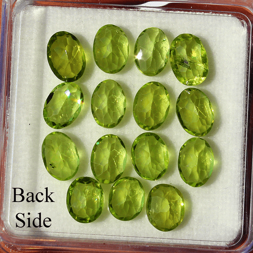 15 Pcs Arizona Natural Peridot Untreated 6.2mm-7.5mm Oval Faceted Cut Gemstones - Picture 7 of 10