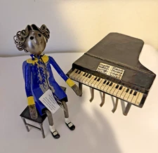 Arte Felguerez Vintage Piano Player Painted Sculpture Made in Mexico