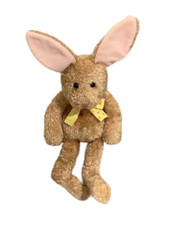Gund Plush Bunny 14 Inch Brown Yellow Ribbon Soft