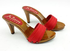 Zoccoli Rossi - Made in Italy 35-al 42 - Tacco 9 cm K6101 ROSSO