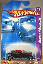 2007 Hot Wheels #82 Ragtops & Roadsters 2/4 '33 FORD Black w/3Sp-5Dot Spoke Whls