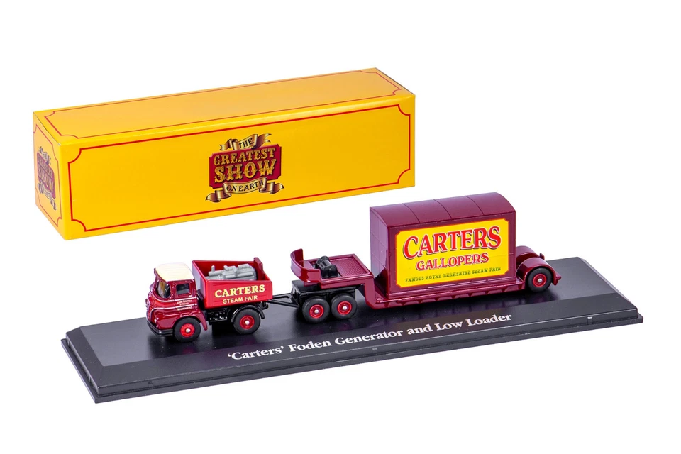 EDITIONS ATLAS COLLECTION Carters - Foden Generator an Low Loader - LKW 21,5 cm Metall Sammlerstück 1:76