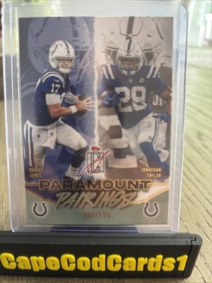 Topps 2025 Paramount Pairings Daniel Jones Jonathan Taylor PP-7  Teal #/150