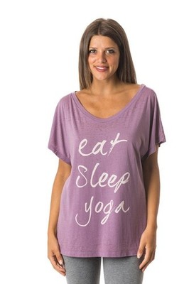 T-Shirt Damen Yoga Mit Aufschrift EVERLAST