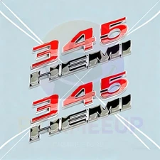 2pc/set  345 HEMI Badge Emblem For Challenger Charger Side Fender Left&Right