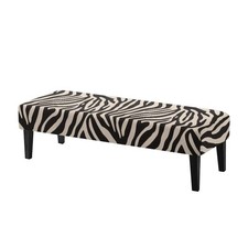 Zebra Stripes Print Dining Room Bench Covers Non-slip Bench Chair Slipcovers ...