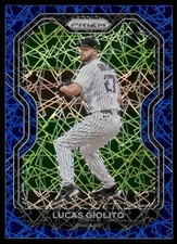 2021 Panini Prizm Prizms Blue Velocity #216 Lucas Giolito - BB