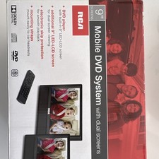 RCA 9" Mobile DVD System Dual Screens DRC79982 Built-In Speaker Remote Control