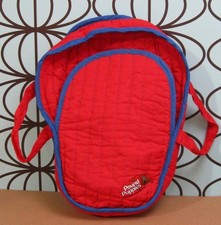 Tonka 1986 Pound Puppies Dog Plush Red  Blue Carrier Tote Bag Purse Retro 80s