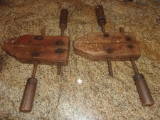 2 VINTAGE WOOD CLAMPS SIGNED HARGRAVE THE CINCINATI TOOL CO.
