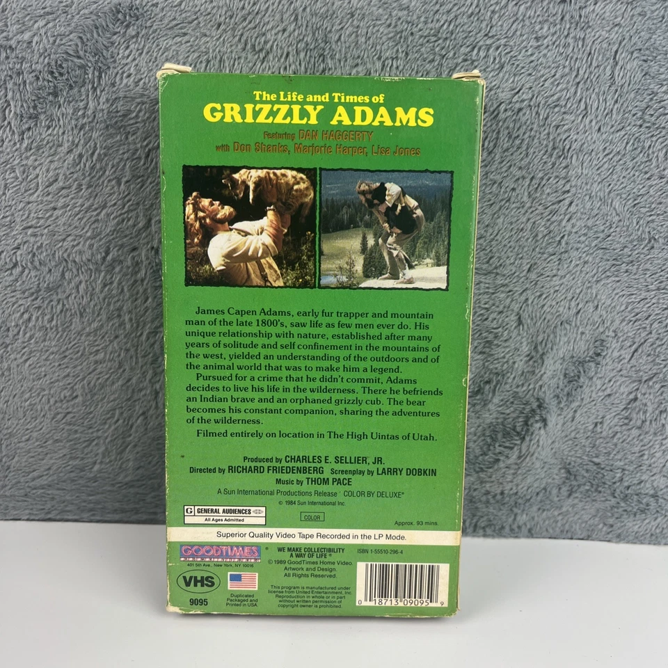 The Life And Times Of Grizzly Adams 1989 Dan Haggerty VHS Cassette Tape - Image 3 of 4