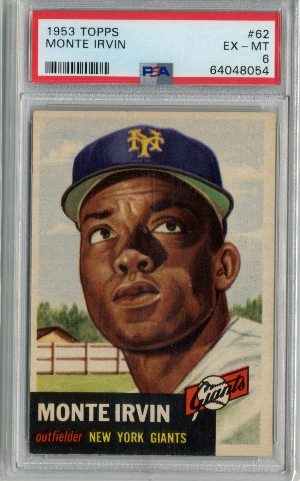 1953 Topps - #62 Monte Irvin - HOF - PSA 6 EX-MT
