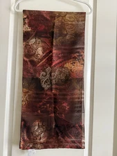 Jones New York Womens Fashion Scarf. Rust Color. Rectangular. 