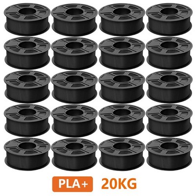 20KG TECBEARS PLA+ Filament 3D Printer Bluk 1.75mm PLA Plus Filament Black Toys