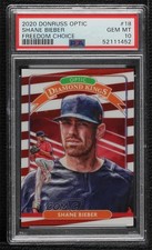 2020 Donruss Optic Choice Freedom Prizm 39/45 Shane Bieber PSA 10 GEM MT 00ur