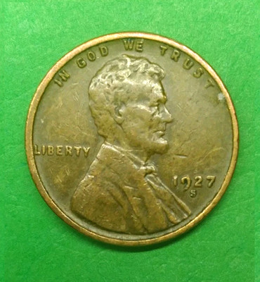 1927-S XF/EF Lincoln Wheat Penny Cent - Extremely Fine #118