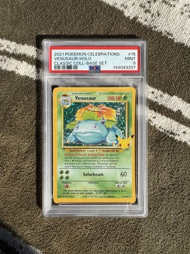 2021 POKEMON CELEBRATIONS CLASSIC COLL #15 VENUSAUR-HOLO PSA 9