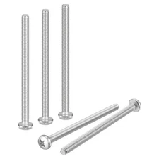 M4-0.7x75 Pan Head Machine Screws - 30pcs - 304 Stainless Steel -Silver