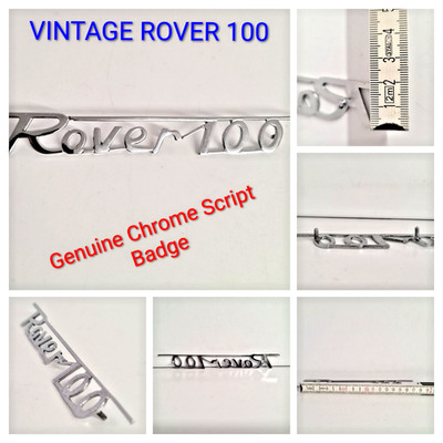Rover 100 Chrome Boot Badge Emblem Script Genuine Classic Car Badge