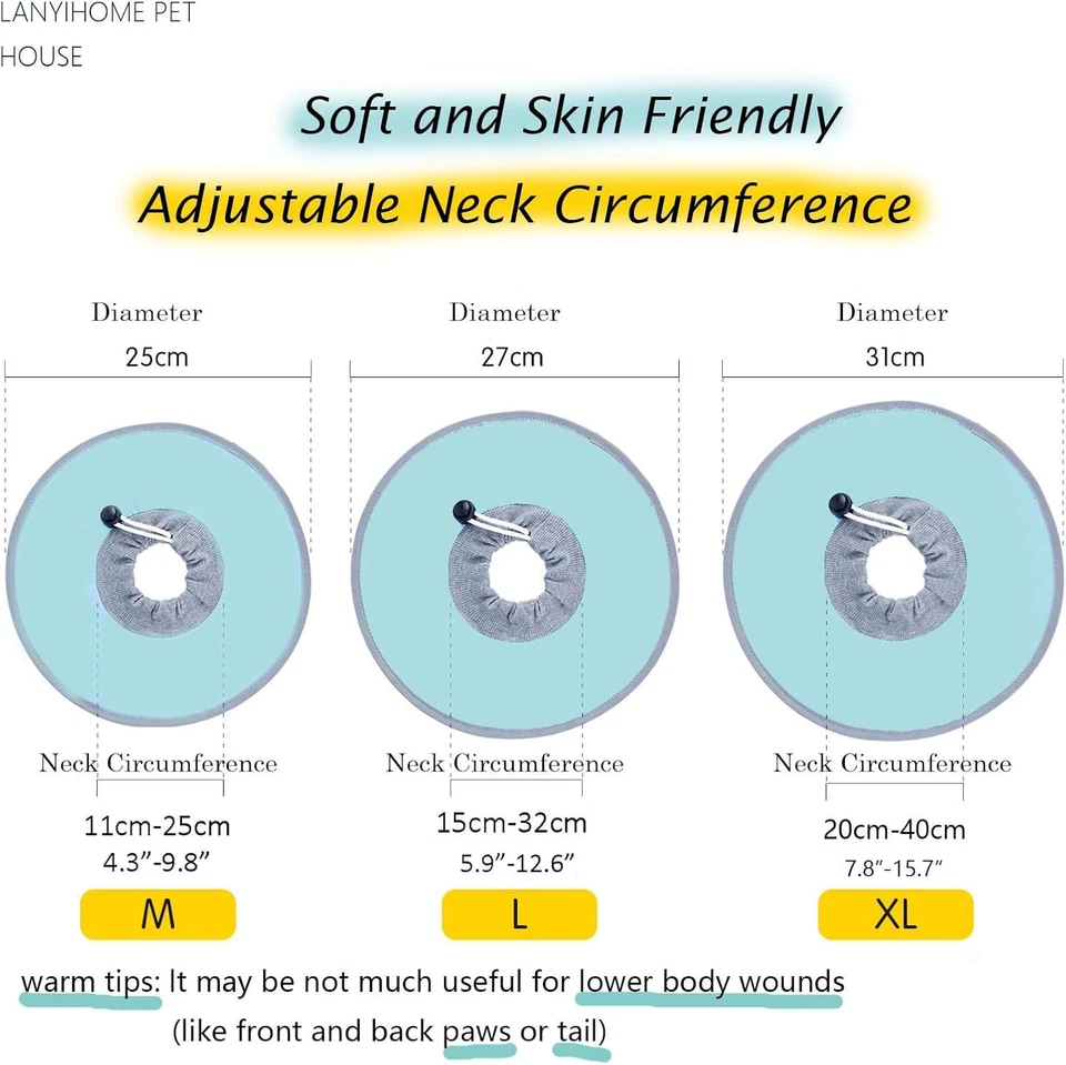 Cat Cone Lightweight Recovery Collar for Cats Adjustable Protective Cat Neck - Image 2 of 4