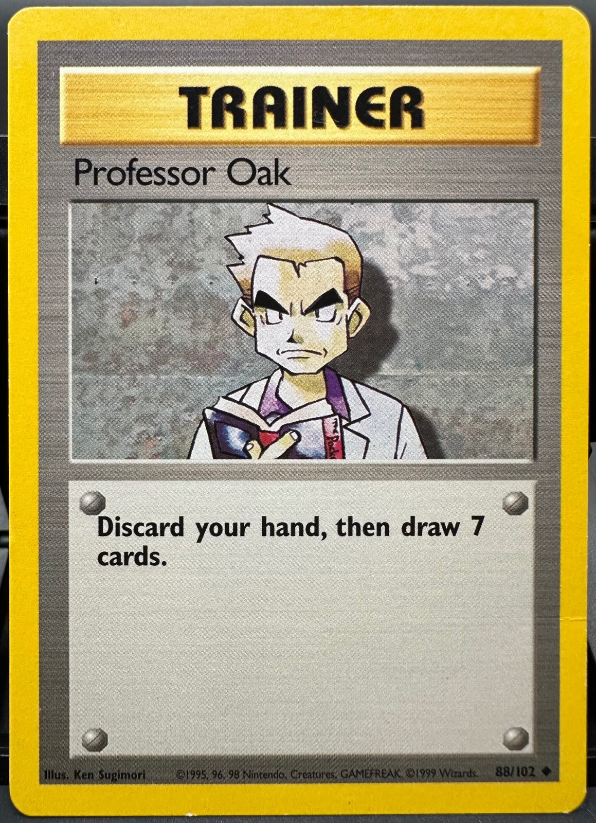 Professor Oak 88/102 Base Set Pokemon TCG 1999 MP