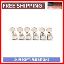 2-Pin Machine Heads with Hex Button for Electric Guitar - Nickel Finish