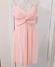 Maggy London Pink Chiffon Embellished Special Occasion Dress 12P