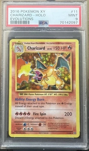 2016 Pokemon XY Evolutions Charizard Holo PSA 9 Mint #11/108