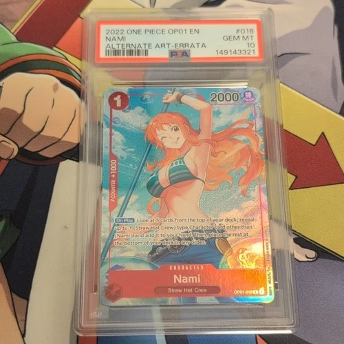 One Piece Nami OP01-016 Romance Dawn Alt art Beta Version PSA 10