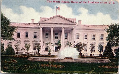 Vintage Postcard White House Washington DC Color Std Size Arthur Capper
