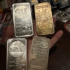 40 oz total SILVER = 4x 10oz Bars ! JM , Silvertown And Silver Shield! Wow! Tone