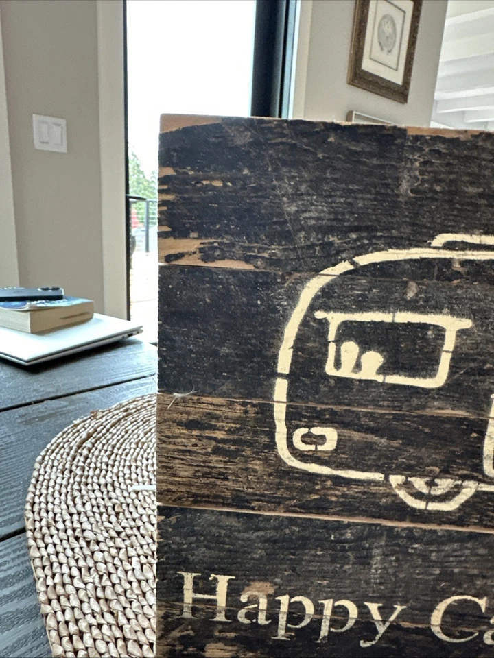 Happy Camper Rustic Wood Home Decor 10x10 - Image 2 of 4