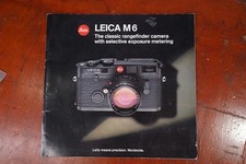 LEITZ LEICA M6 SALES BROCHURE 110-186 ENGL 910 241 /226764