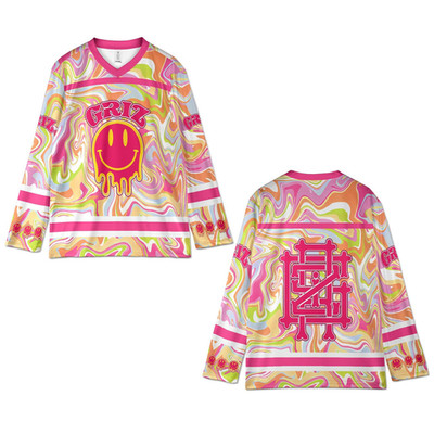 Griz Rave Jersey, Smiley Slime Hockey Shirt, Trippy EDM Festival Outfit
