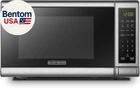 EM720CB7 Digital Microwave Oven with Turntable Push-Button Door, Child Safety Lo